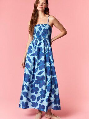 Peach Love Smocked Bodice Maxi Dress